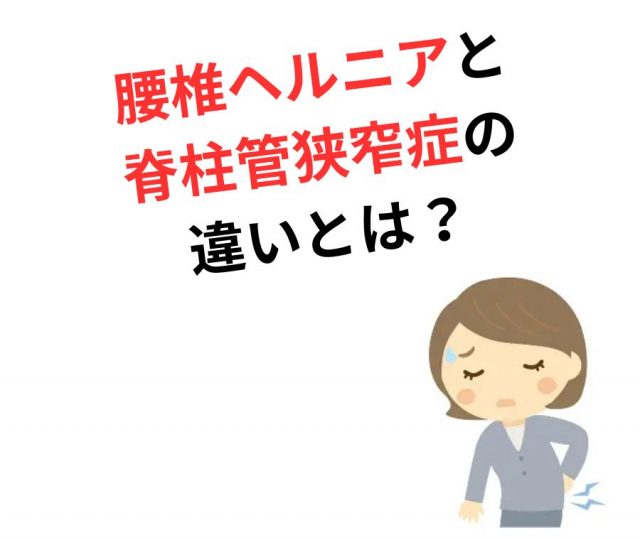 腰椎ヘルニアと脊柱管狭窄症の違いとは？